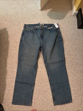 Abercrombie & Fitch Women's Blue Straight-Leg Jeans